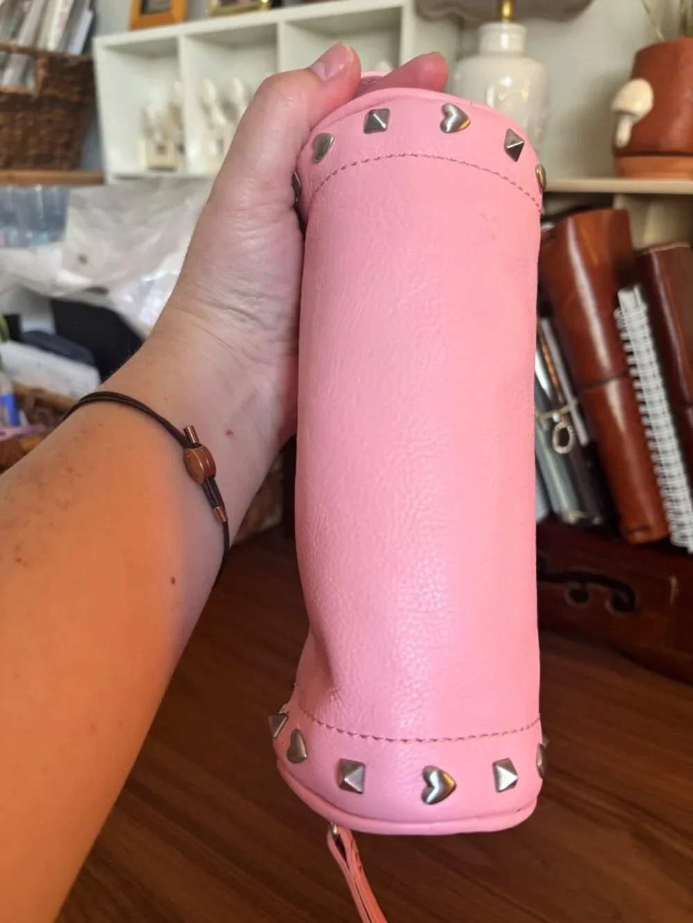 Vintage Juicy Couture Barrel Bag Charm Small Purse Pink Leather Y2K